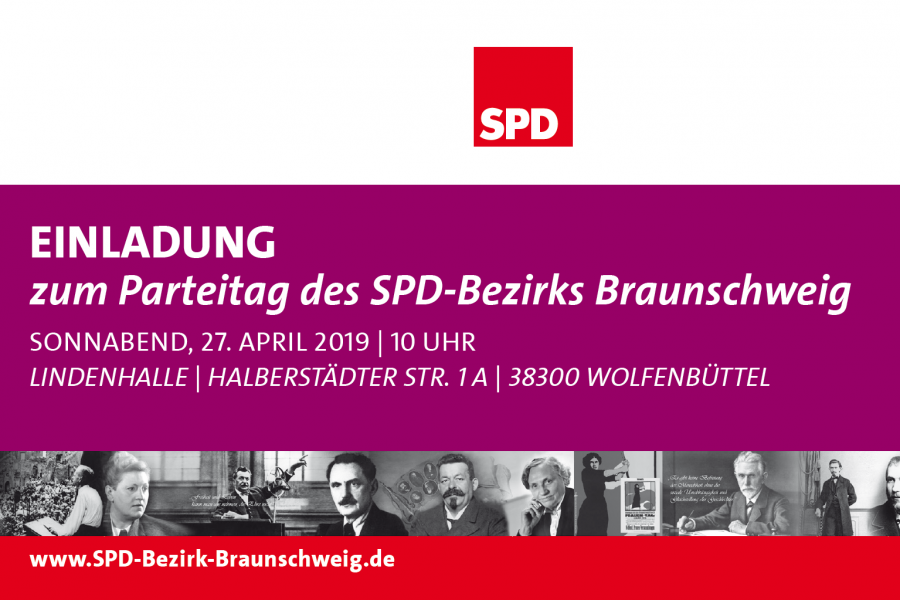 Einladung zum Parteitag des SPD-Bezirks Braunschweig